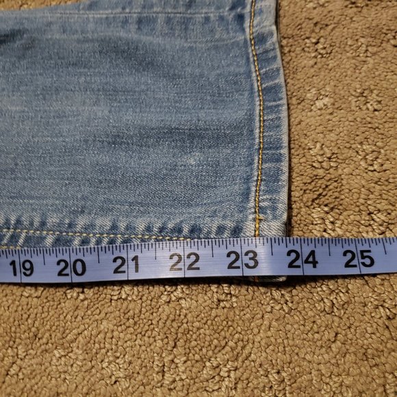 Miss Me Boyfriend Capri Blue Jeans Denim Distressed Classic Women's 25 Pre-owned - Picture 11 of 12